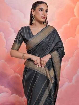Woven Design Zari Pure Cotton Bandhani Saree 3
