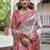 Floral Printed Tussar Saree