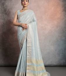 Striped Zari Tissue Maheshwari Saree