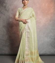 Striped Zari Tissue Maheshwari Saree