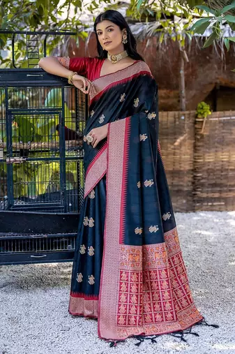 Woven Design Zari Tussar Saree