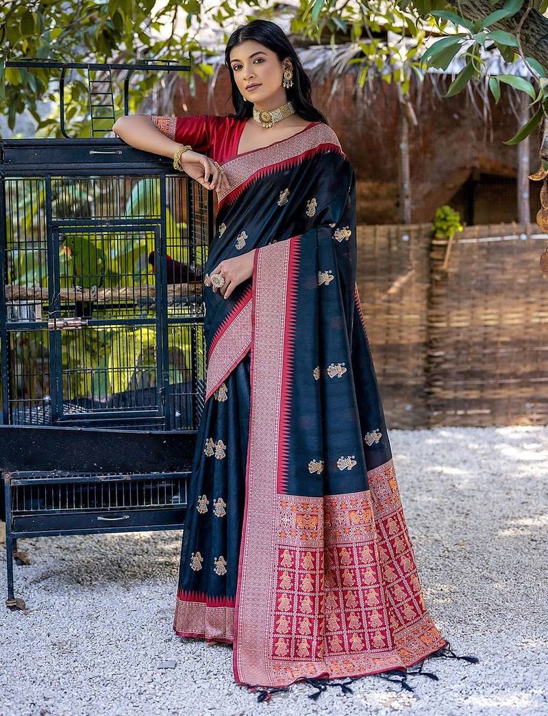 Woven Design Zari Tussar Saree