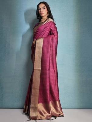 Striped Zari Bhagalpuri Saree 1