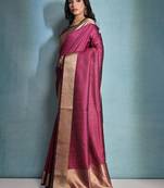 Striped Zari Bhagalpuri Saree