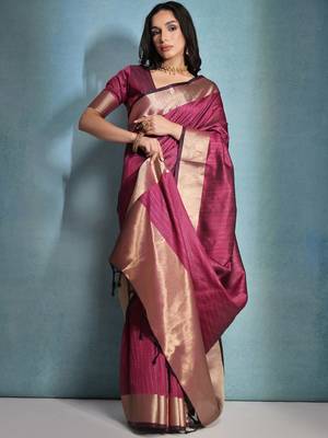 Striped Zari Bhagalpuri Saree 2