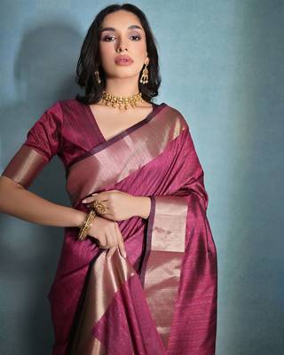Striped Zari Bhagalpuri Saree 3