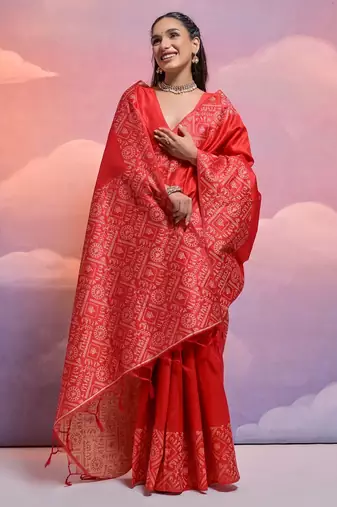 Woven Design Bhagalpuri Saree