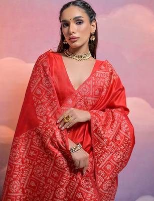 Woven Design Bhagalpuri Saree 3