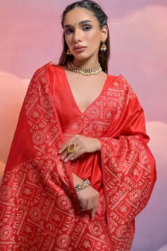 Woven Design Bhagalpuri Saree