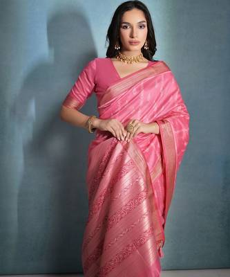 Paisley Zari Bhagalpuri Saree 3