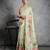Floral Printed Zari Tussar Saree With Tassels