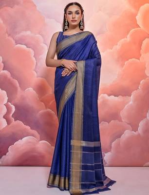 Striped Woven Design Zari Pure Cotton Saree 1