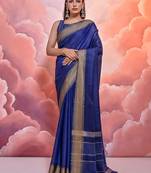 Striped Woven Design Zari Pure Cotton Saree