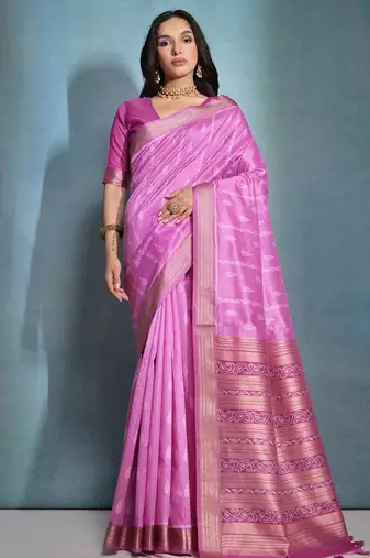 Paisley Woven Design Zari Bhagalpuri Saree