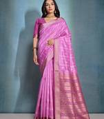 Paisley Woven Design Zari Bhagalpuri Saree