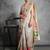 Floral Printed Zari Tussar Saree With Tassels