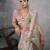 Floral Printed Zari Tussar Saree With Tassels