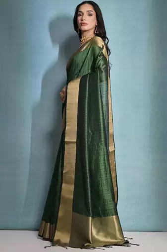 Striped Zari Bhagalpuri Saree