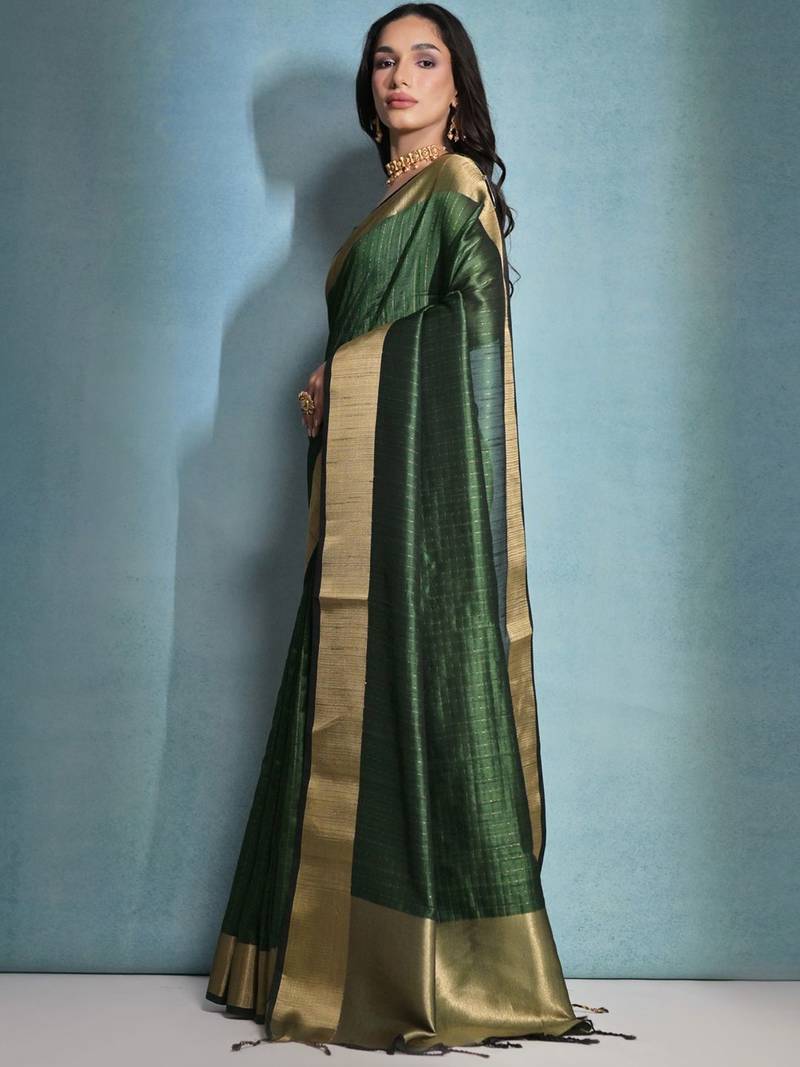 Striped Zari Bhagalpuri Saree