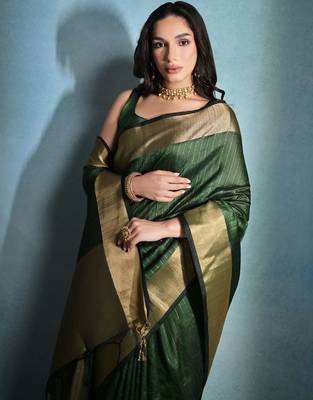 Striped Zari Bhagalpuri Saree 3