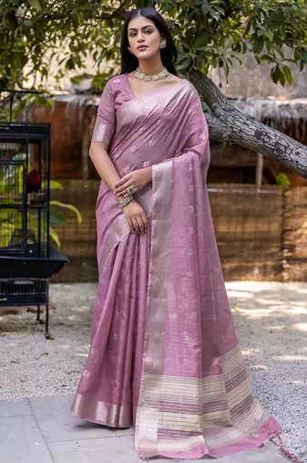 Woven Design Zari Pure Cotton Taant Saree