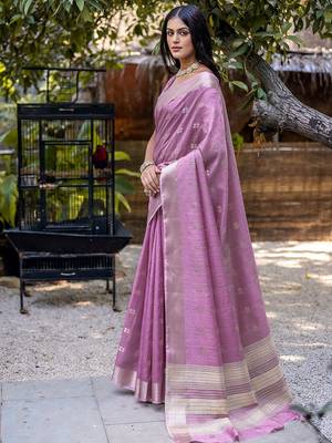 Woven Design Zari Pure Cotton Taant Saree 2