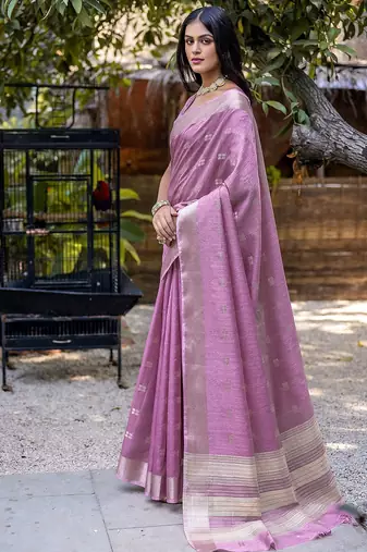 Woven Design Zari Pure Cotton Taant Saree