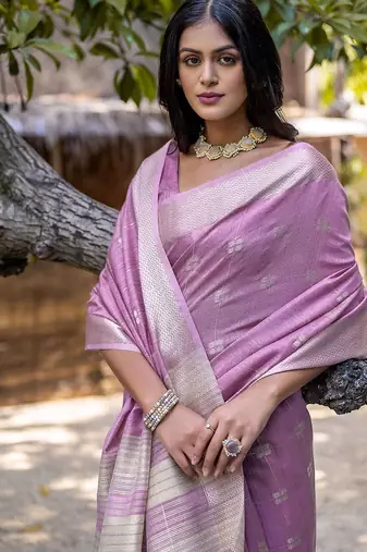 Woven Design Zari Pure Cotton Taant Saree