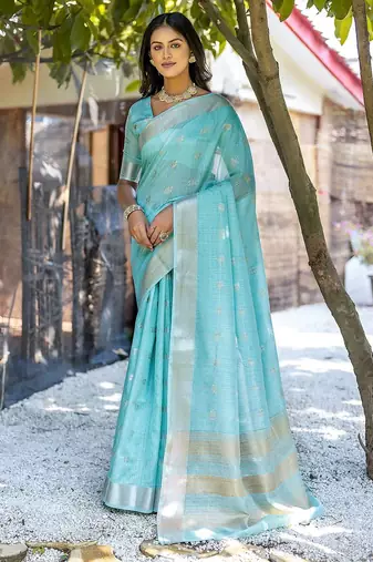 Woven Design Ethnic Motifs Zari Pure Cotton Taant Saree