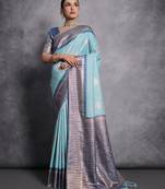 Woven Design Ethnic Motifs Zari Tussar Saree
