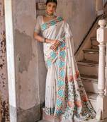 Floral Woven Design Pure Cotton Muga Saree