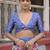 Floral Printed Zari Jamdani Saree With Tassels