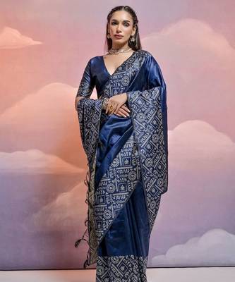 Woven Design Bhagalpuri Saree 2