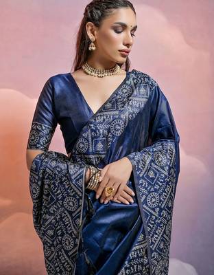 Woven Design Bhagalpuri Saree 3