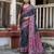 Ajrak Block Silk Cotton Ikat Saree