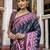 Ajrak Block Silk Cotton Ikat Saree