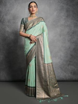 Woven Design Zari Tussar Saree 1