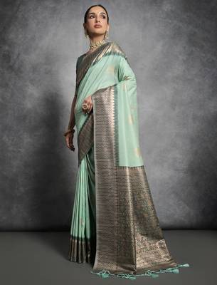 Woven Design Zari Tussar Saree 4