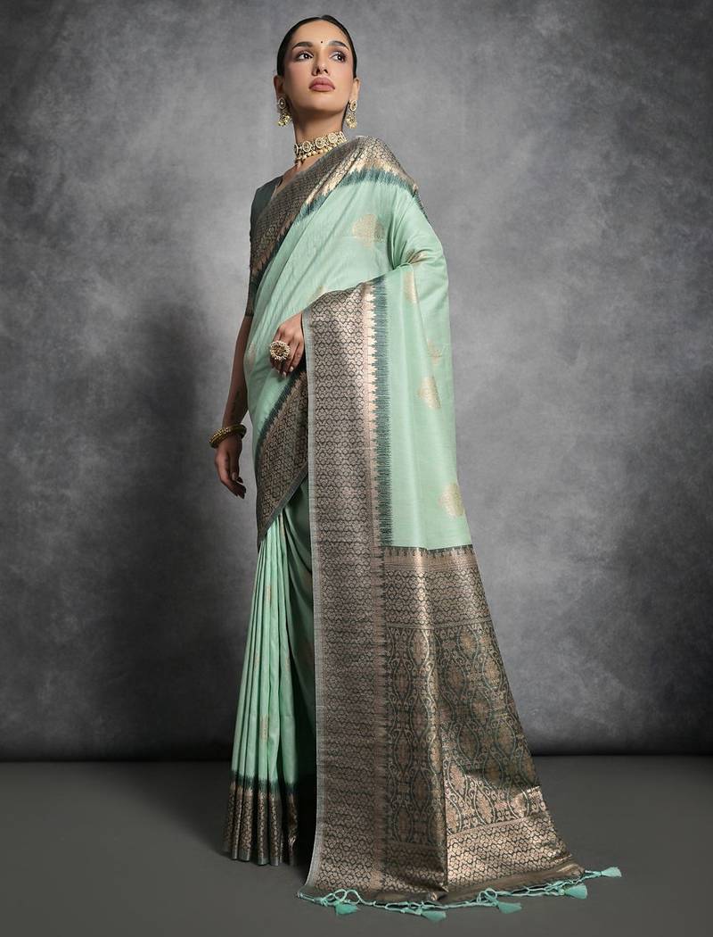 Woven Design Zari Tussar Saree