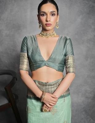 Woven Design Zari Tussar Saree 5