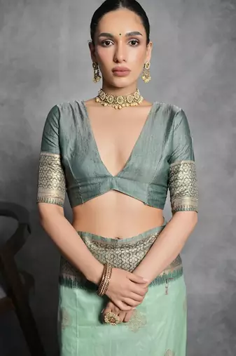 Woven Design Zari Tussar Saree