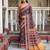 Ajrak Block Silk Cotton Ikat Saree