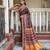 Ajrak Block Silk Cotton Ikat Saree
