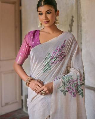 Embroidered Pure Cotton Muga Saree 2