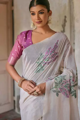 Embroidered Pure Cotton Muga Saree