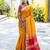 Woven Design Bandhani Zari Bhagalpuri Saree With Tassels