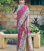 Ethnic Motifs Zari Designer Patola Saree
