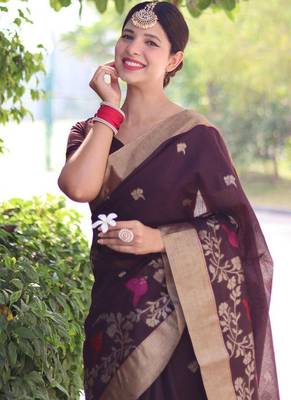 Kalamkari Zari Silk Blend Mysore Silk Saree 5