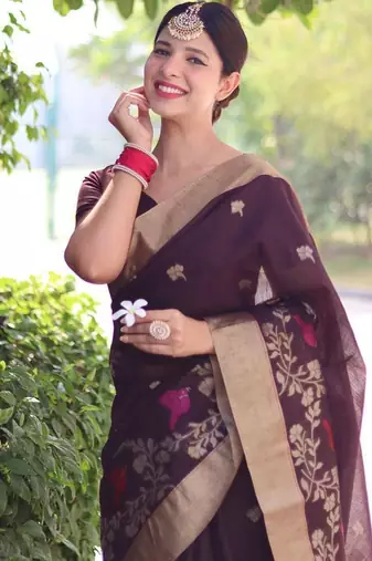 Kalamkari Zari Silk Blend Mysore Silk Saree