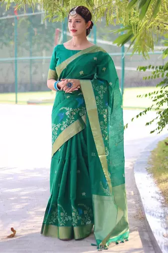 Kalamkari Zari Silk Blend Mysore Silk Saree